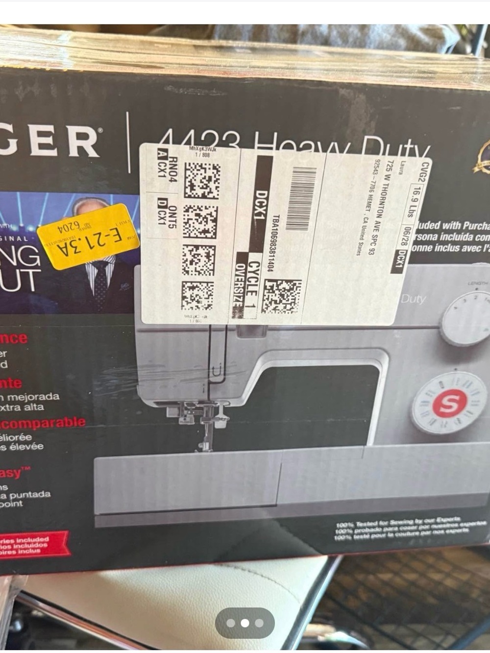 Singer 443 Heavy Duty Sewing Machine - Gray - Picture 2 of 4